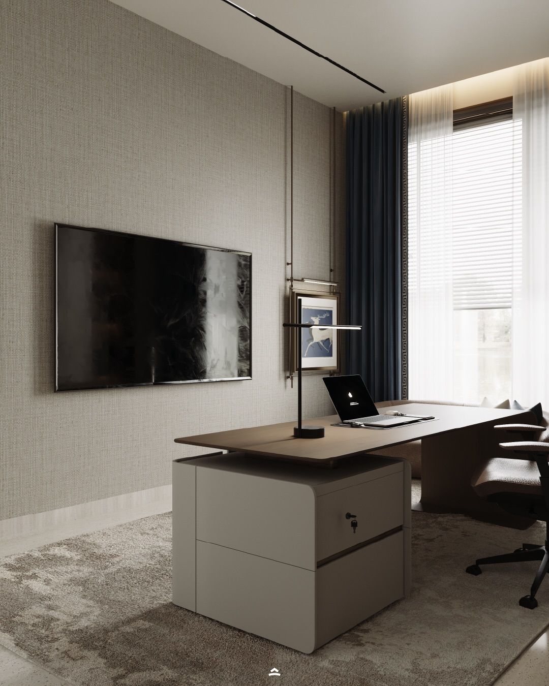 Sophisticated and stylish home office