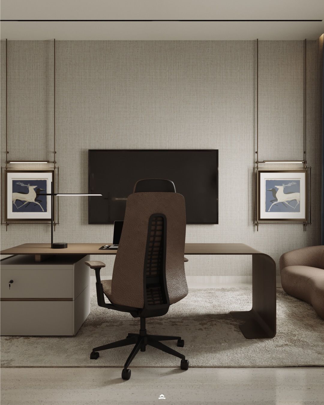 Sophisticated and stylish home office