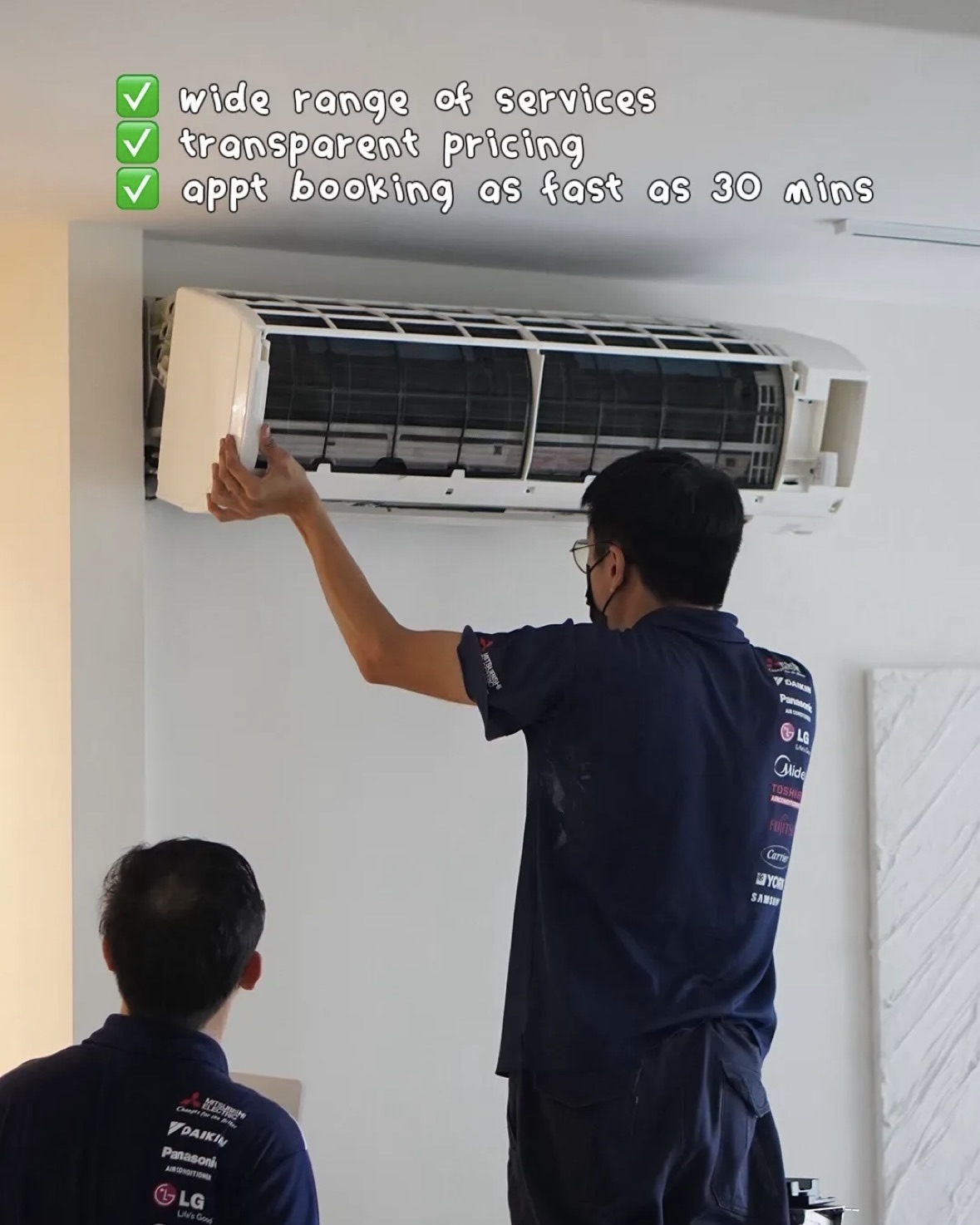 aircon servicing with transparent pricing!