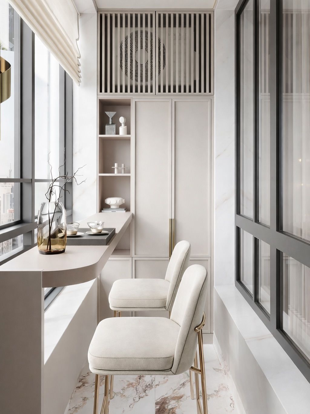 Stylish & cozy balcony design