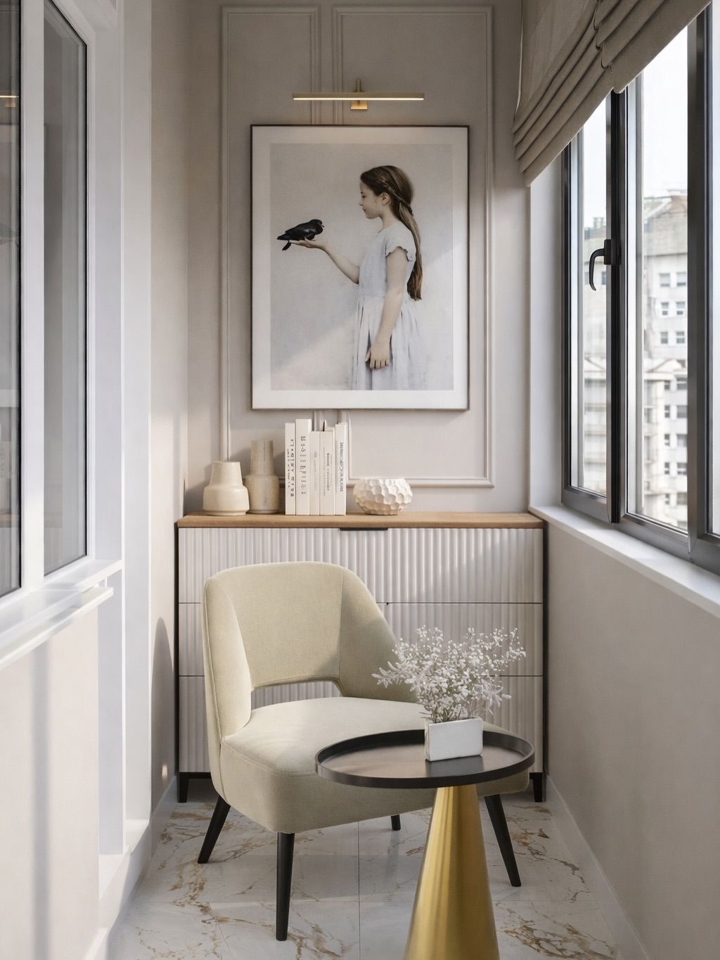 Stylish & cozy balcony design