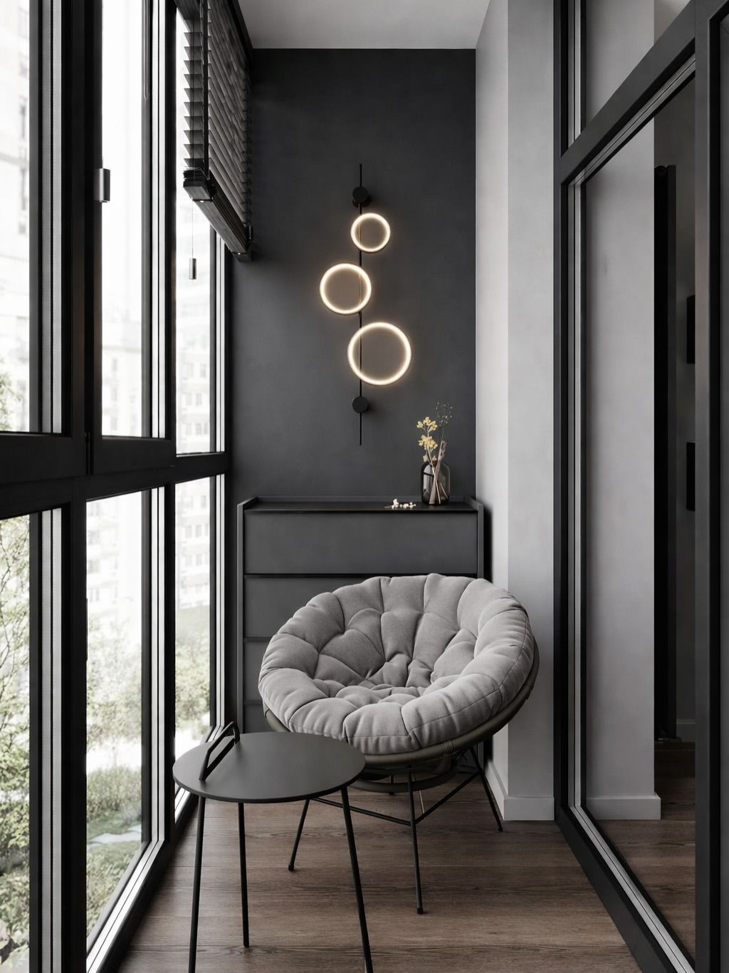 Stylish & cozy balcony design