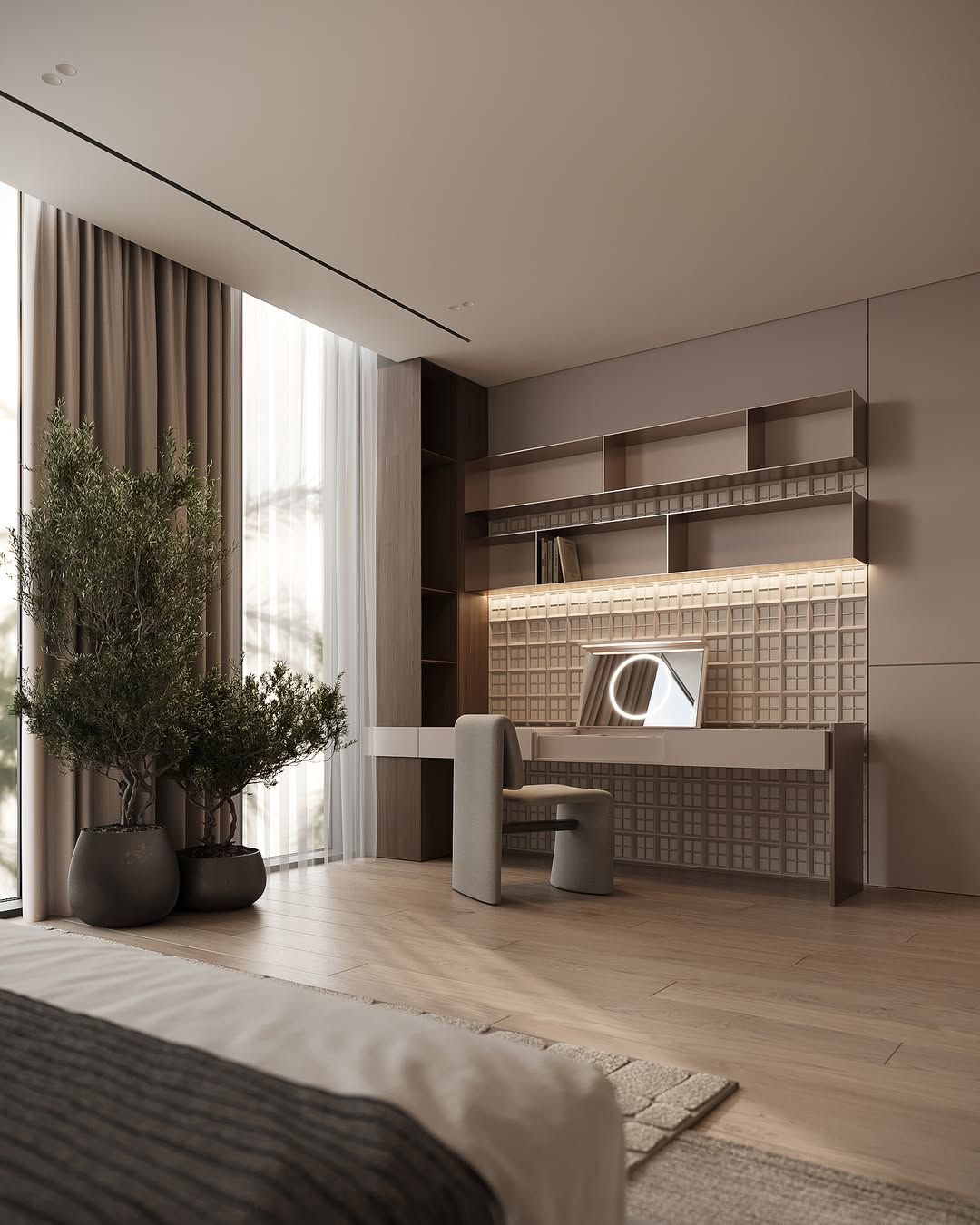 Cozy and modern bedroom