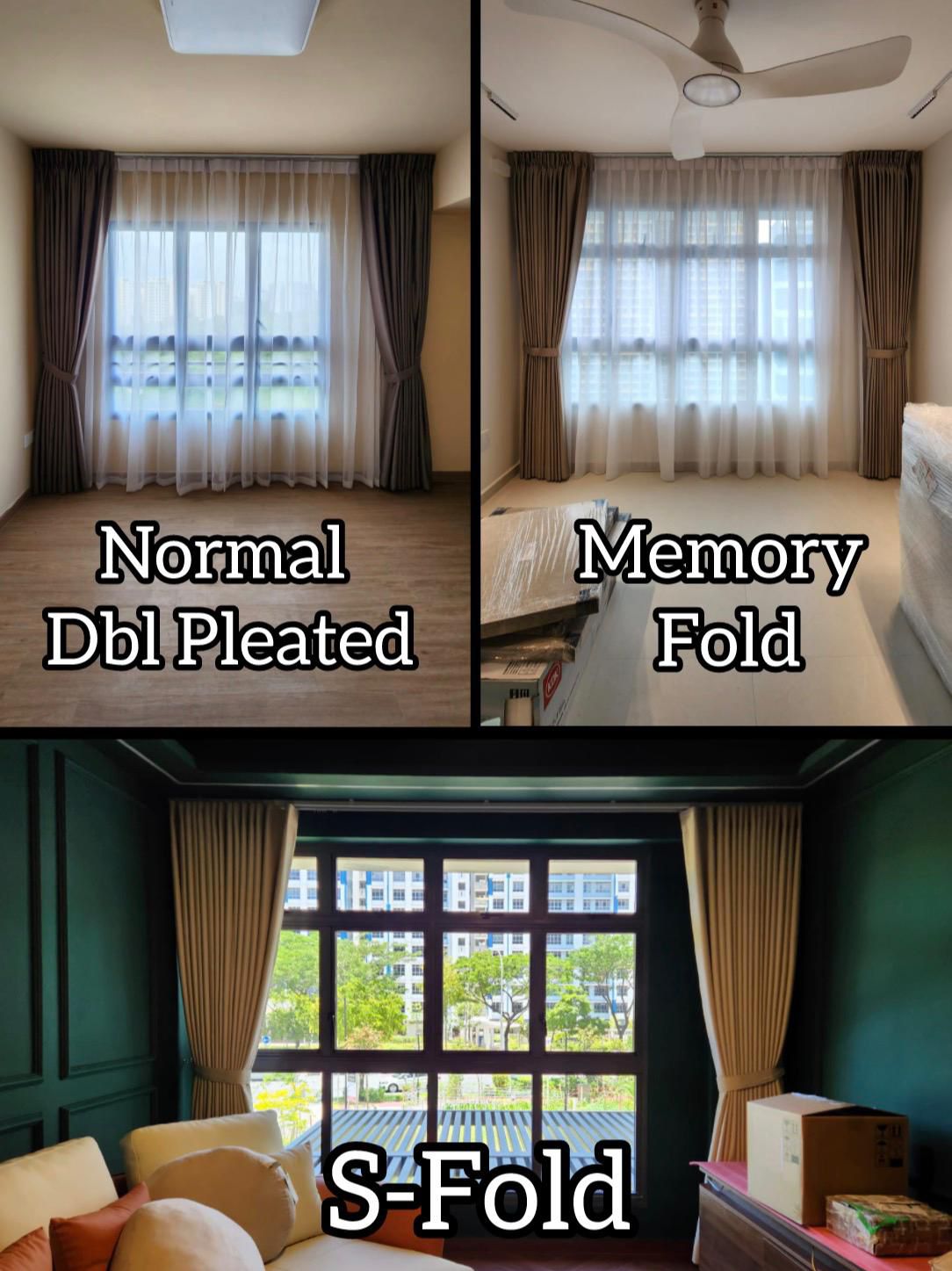 $860 curtains for 5 room BTO!