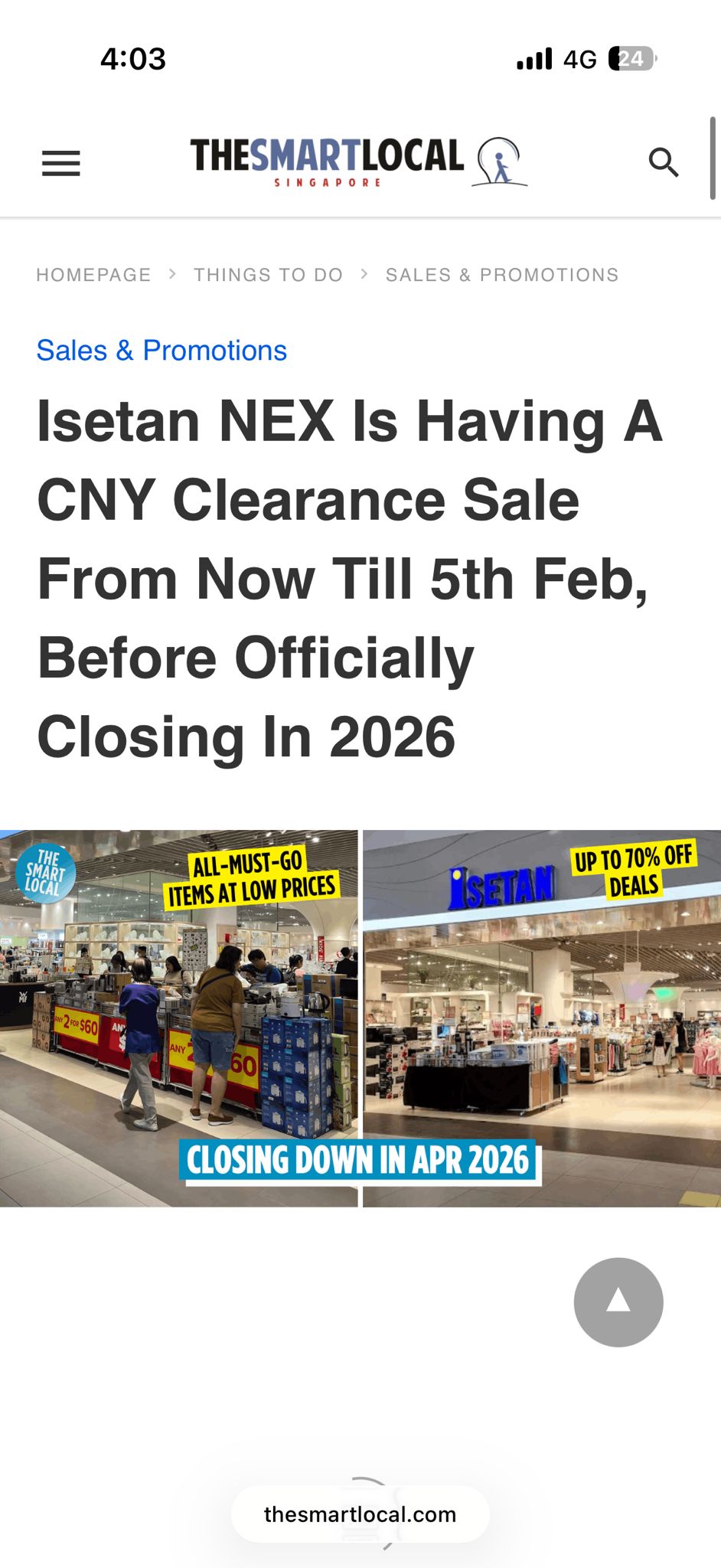 Isetan NEX is having a clearance sale!