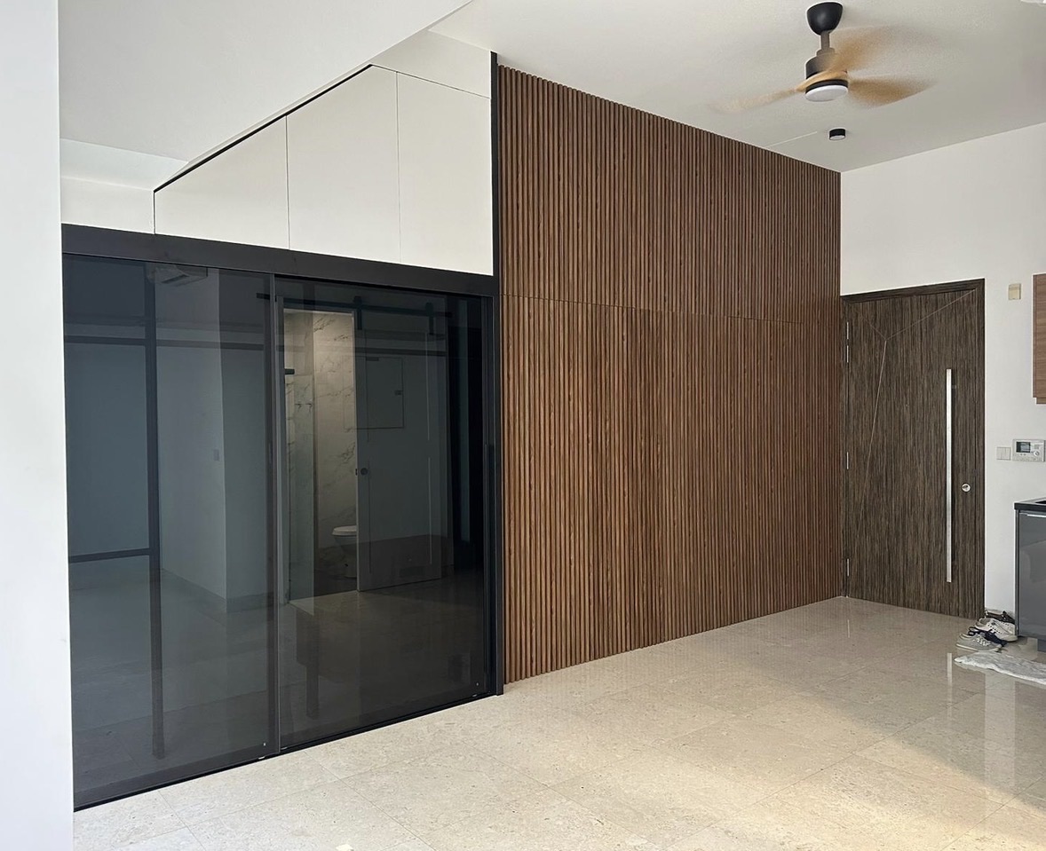 Our favorite part of our home! The hidden doors and also storage.