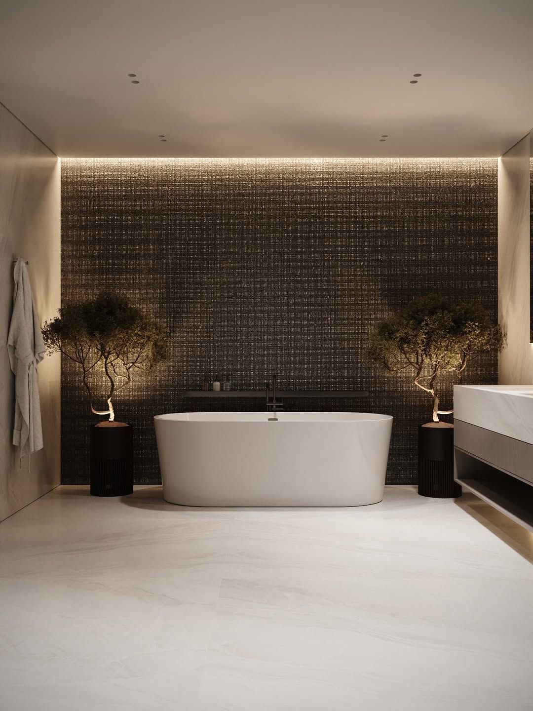 Modern luxury walk in wardrobe & bathroom design