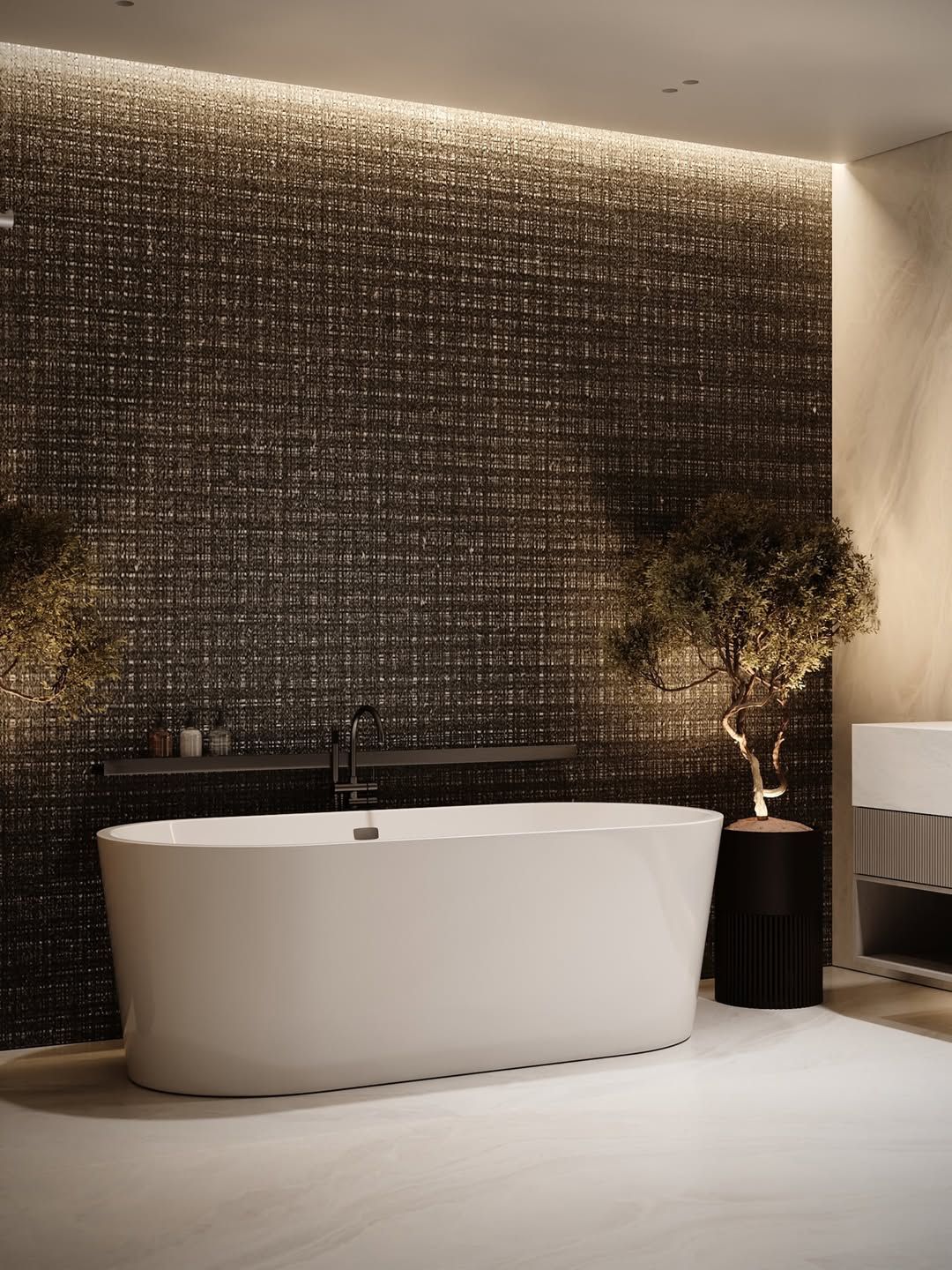 Modern luxury walk in wardrobe & bathroom design