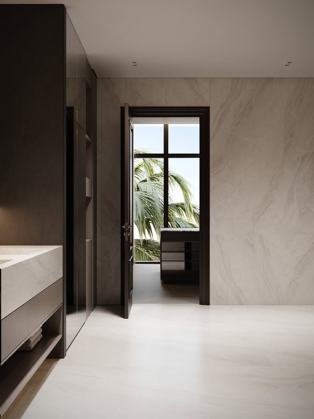 Modern luxury walk in wardrobe & bathroom design