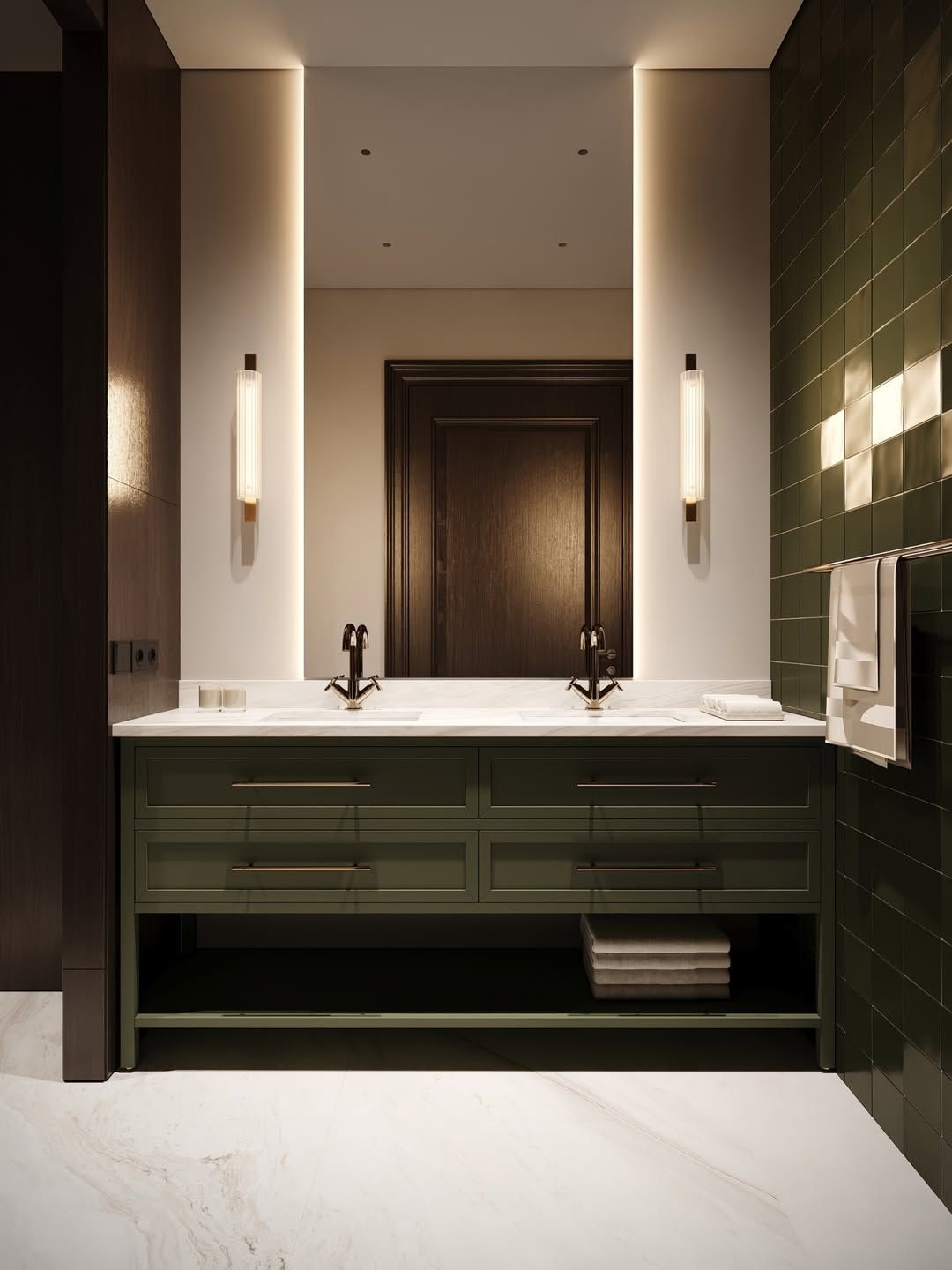 Modern luxury walk in wardrobe & bathroom design