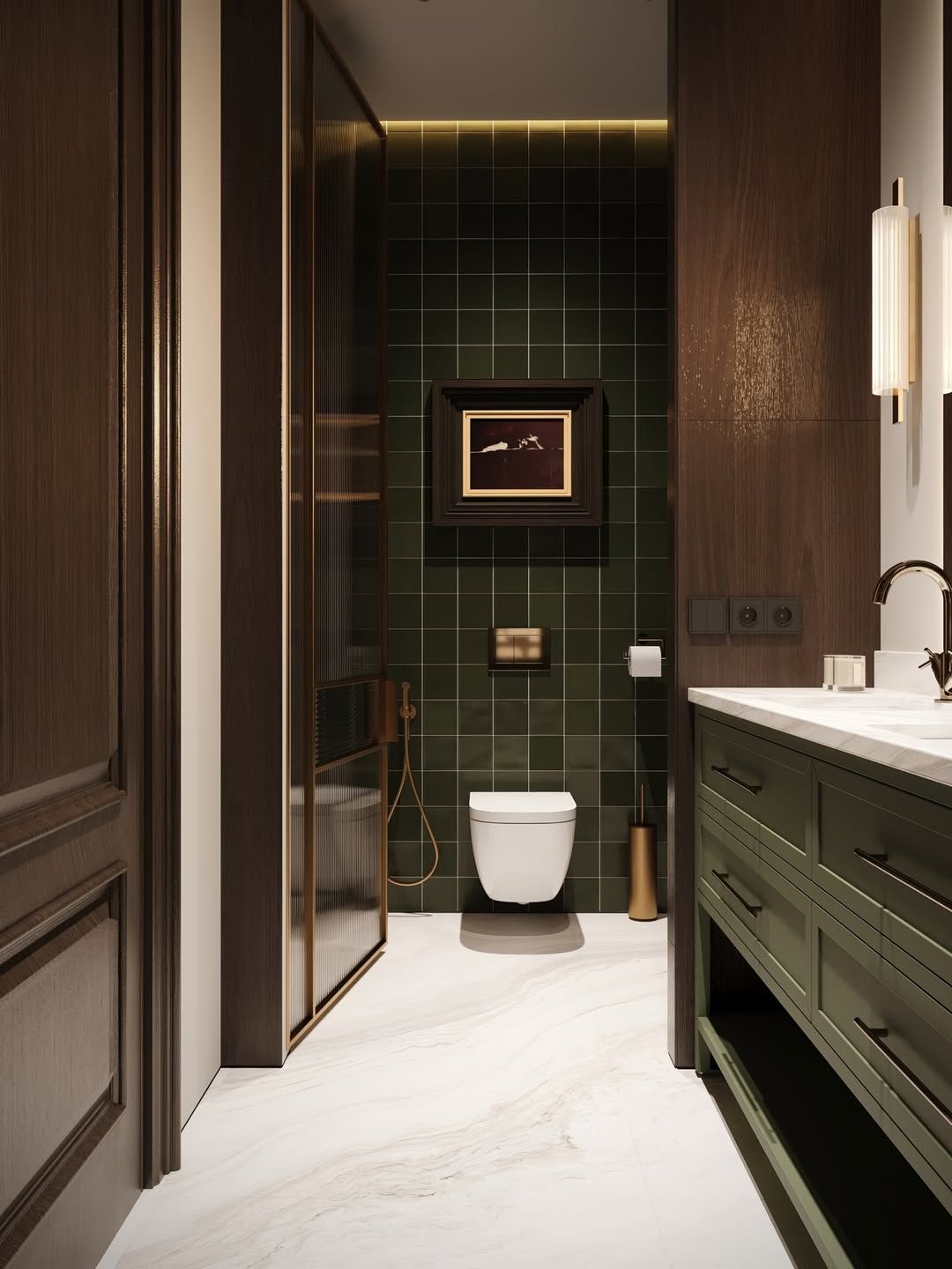 Modern luxury walk in wardrobe & bathroom design