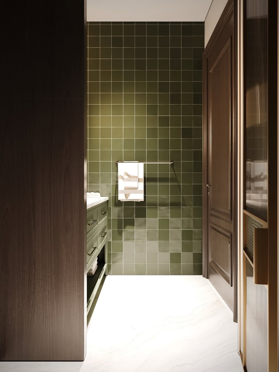 Modern luxury walk in wardrobe & bathroom design