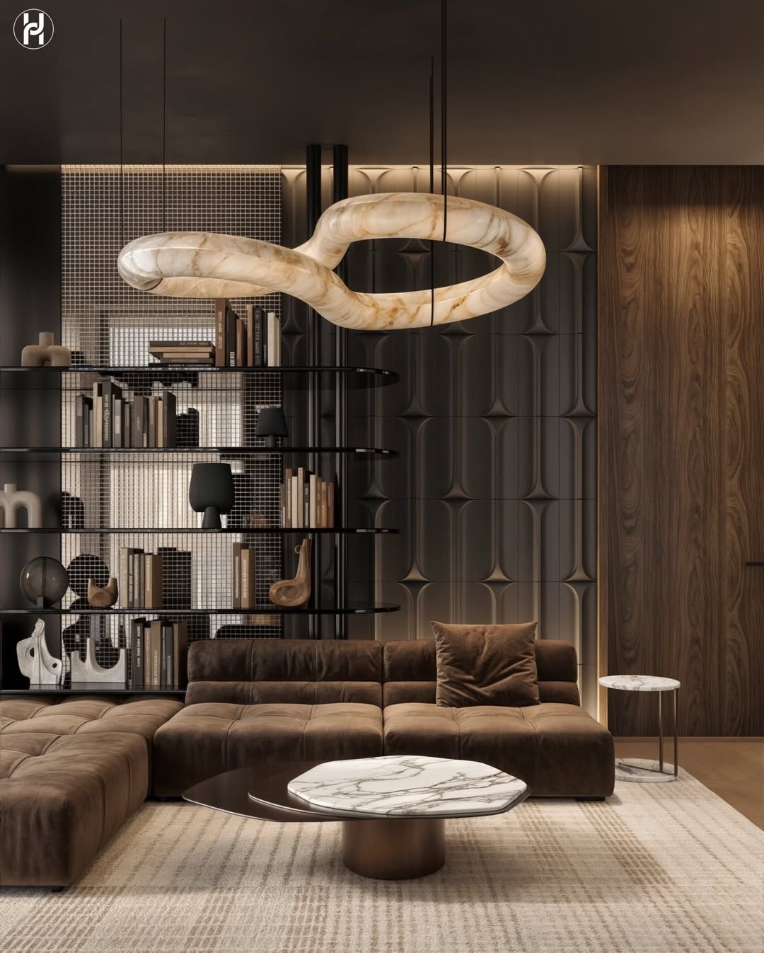 Luxury entertainment room.