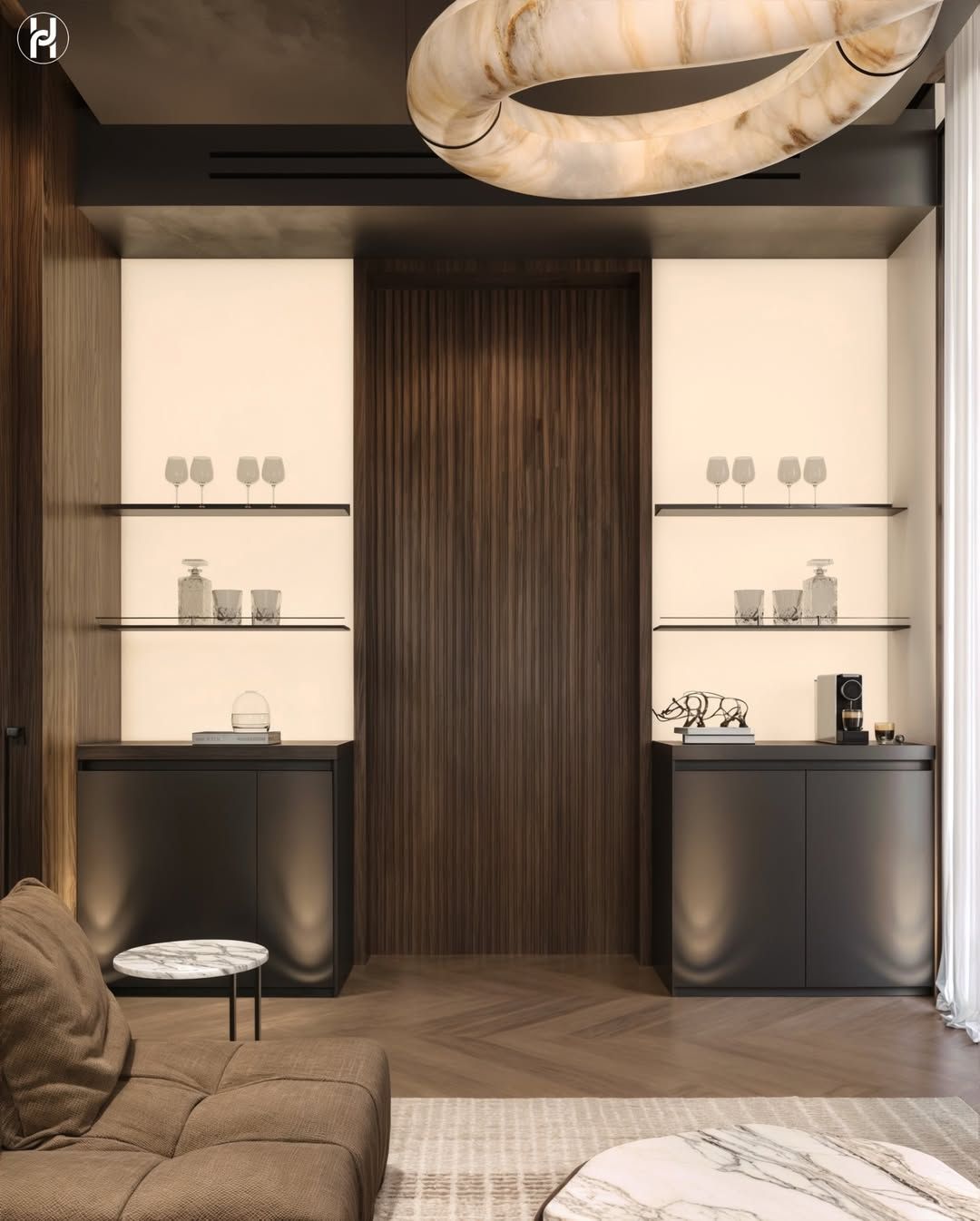 Luxury entertainment room.