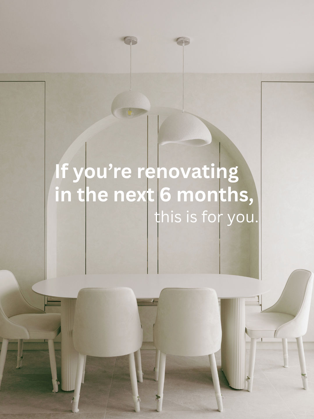 If you're renovating in the next 6 months, this is for you...