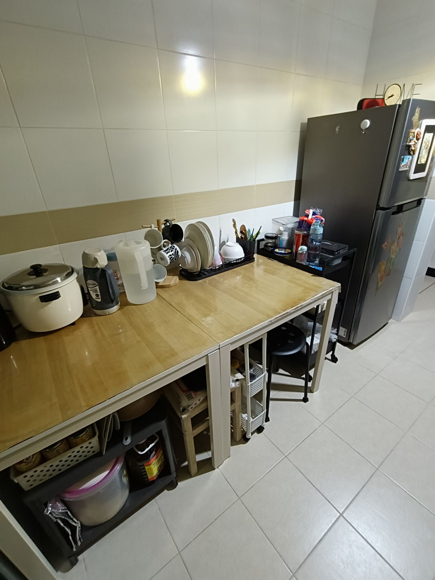 Not so nice view of the kitchen plus undersink storage