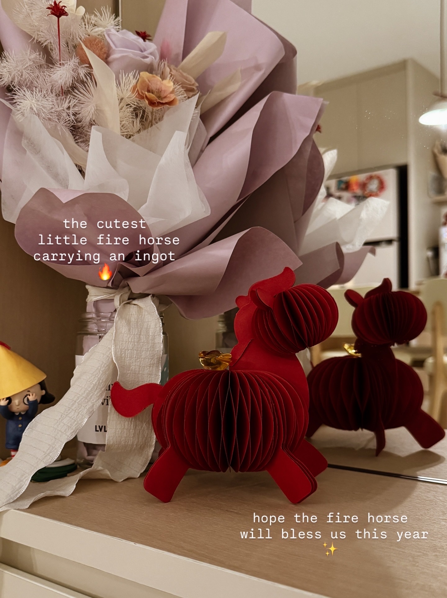 lunar new year vibes in our creamy home 🍊🍊