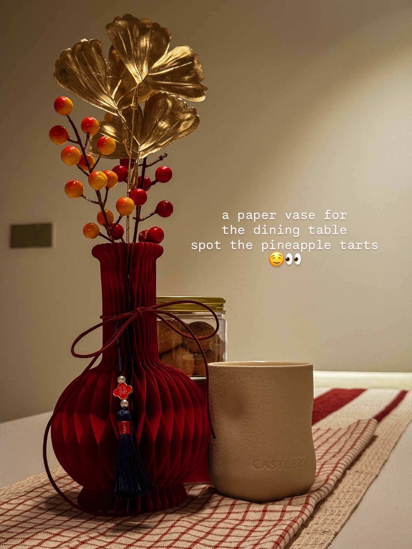 lunar new year vibes in our creamy home 🍊🍊