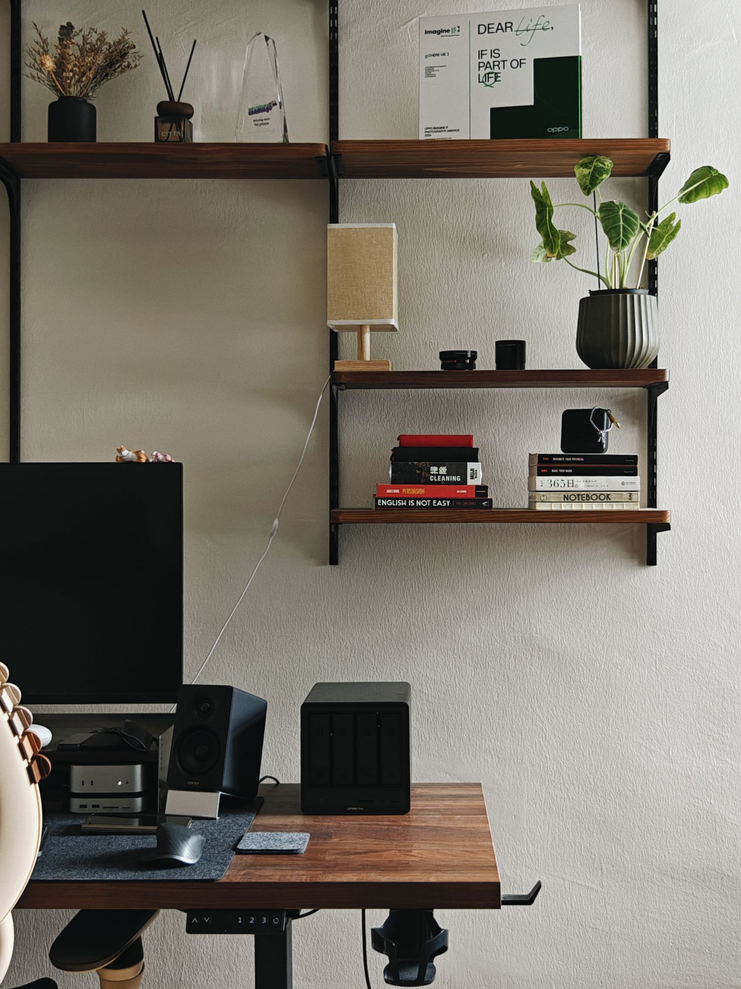 A content creator workdesk