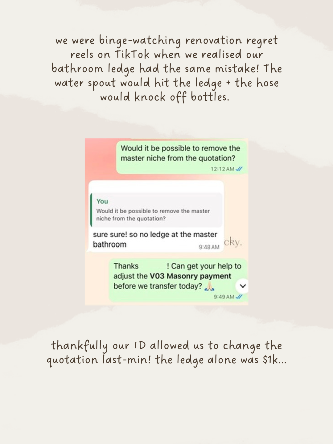 renovation regrets & near-misses that you should avoid // part 2