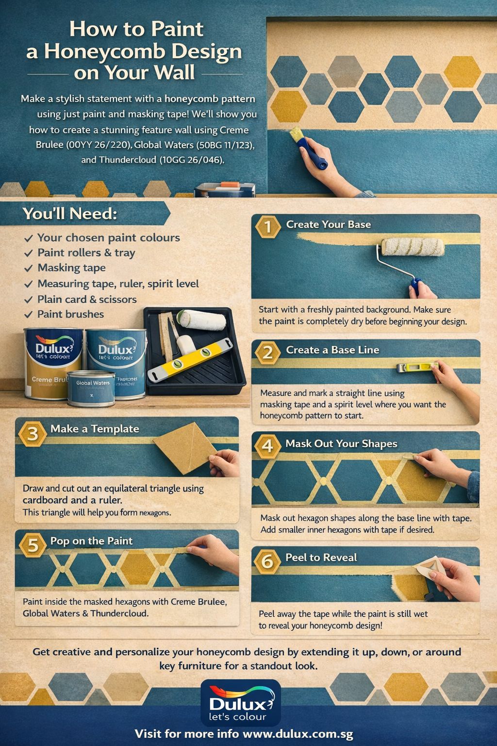 How-to-Paint-a-Honeycomb-Design-on-Your-Wall