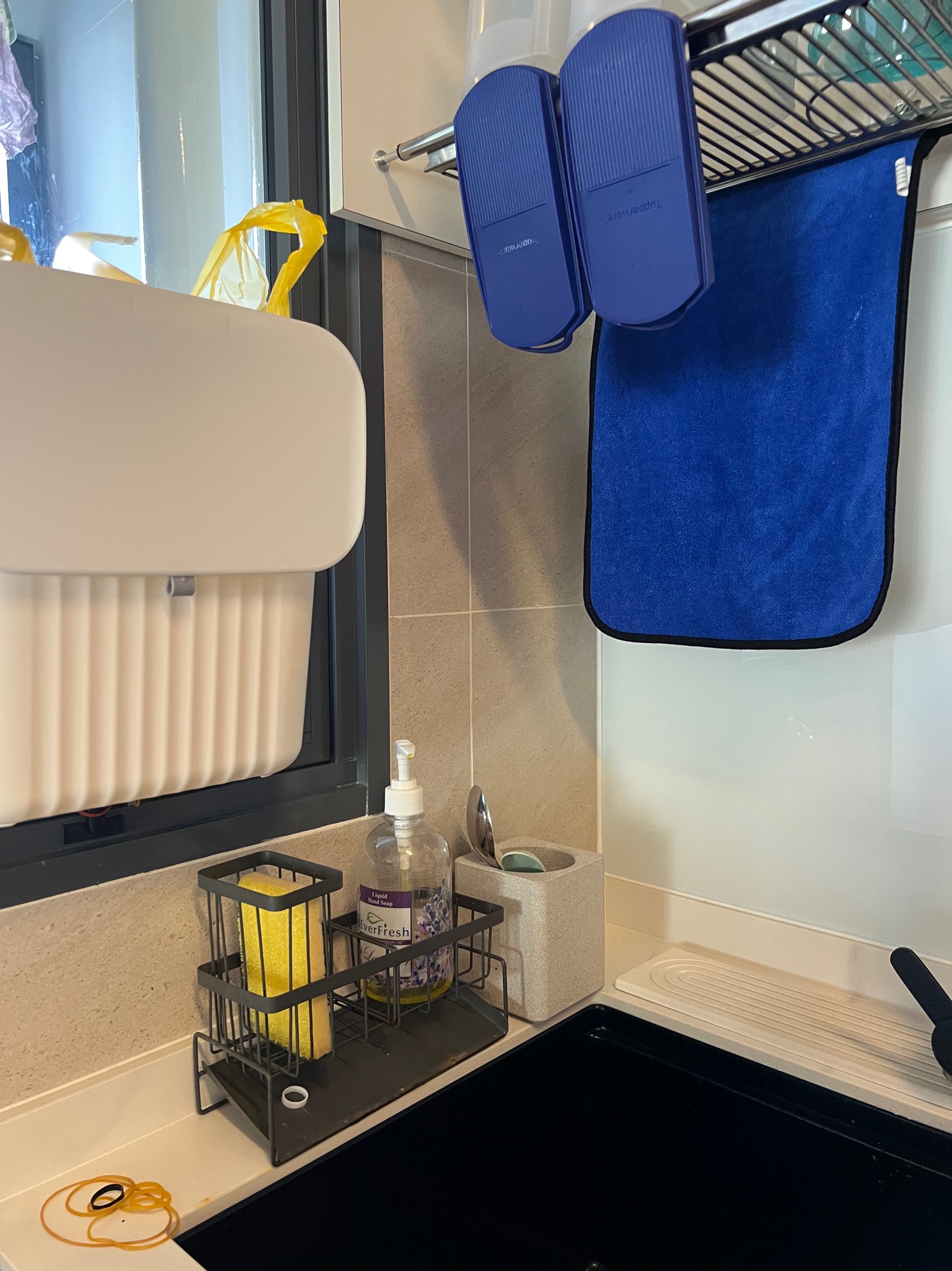 keeping our kitchen sink area dry and mould free!