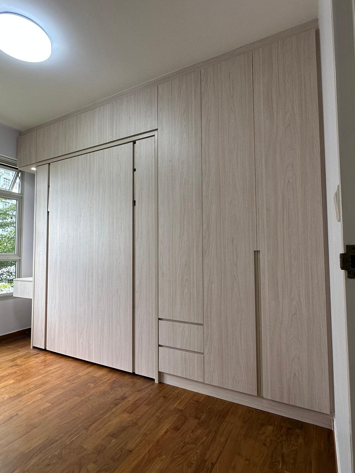 Space-Saving Murphy Bed with Built-In Wardrobe