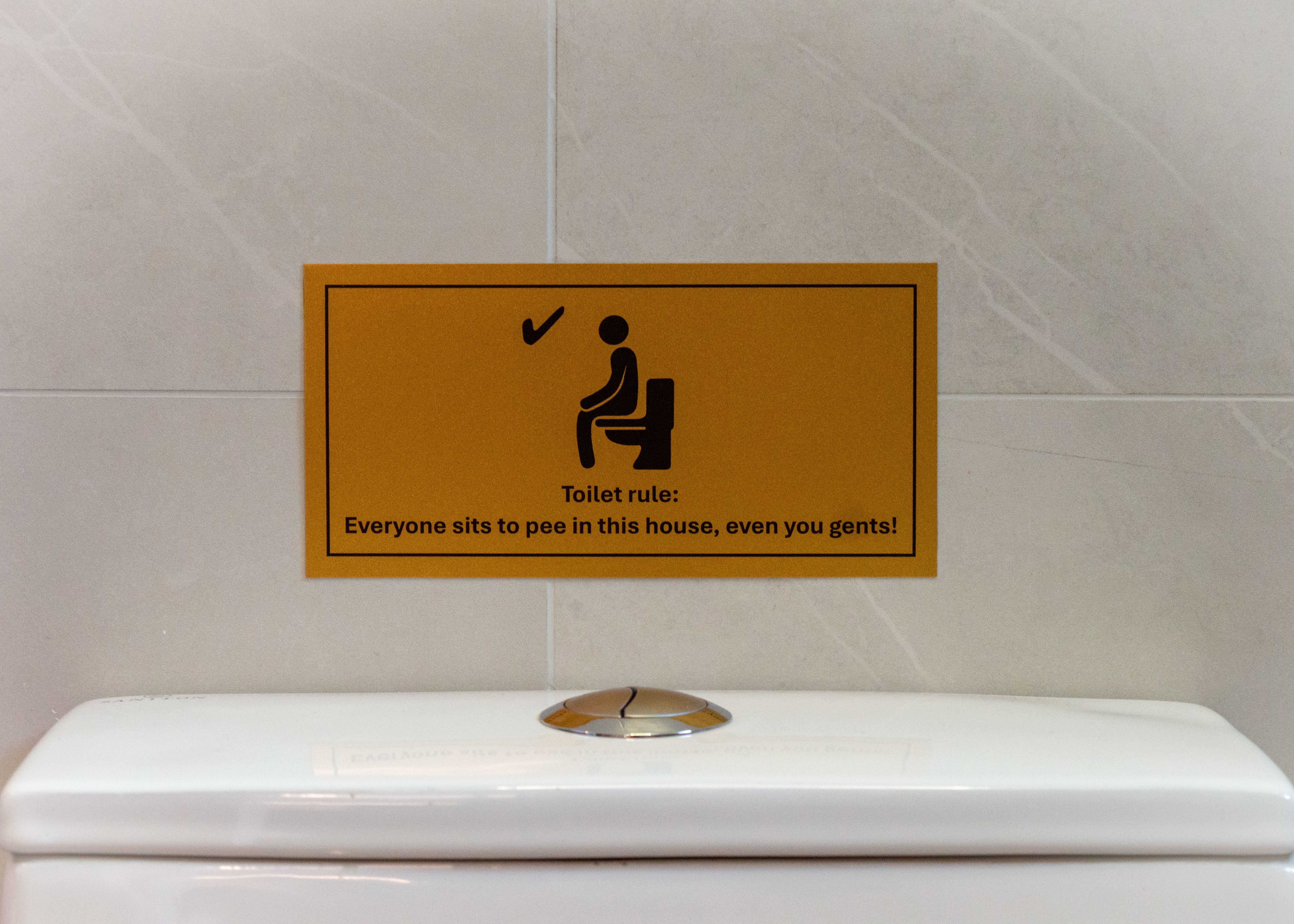 A Special Rule in our Common Bathroom