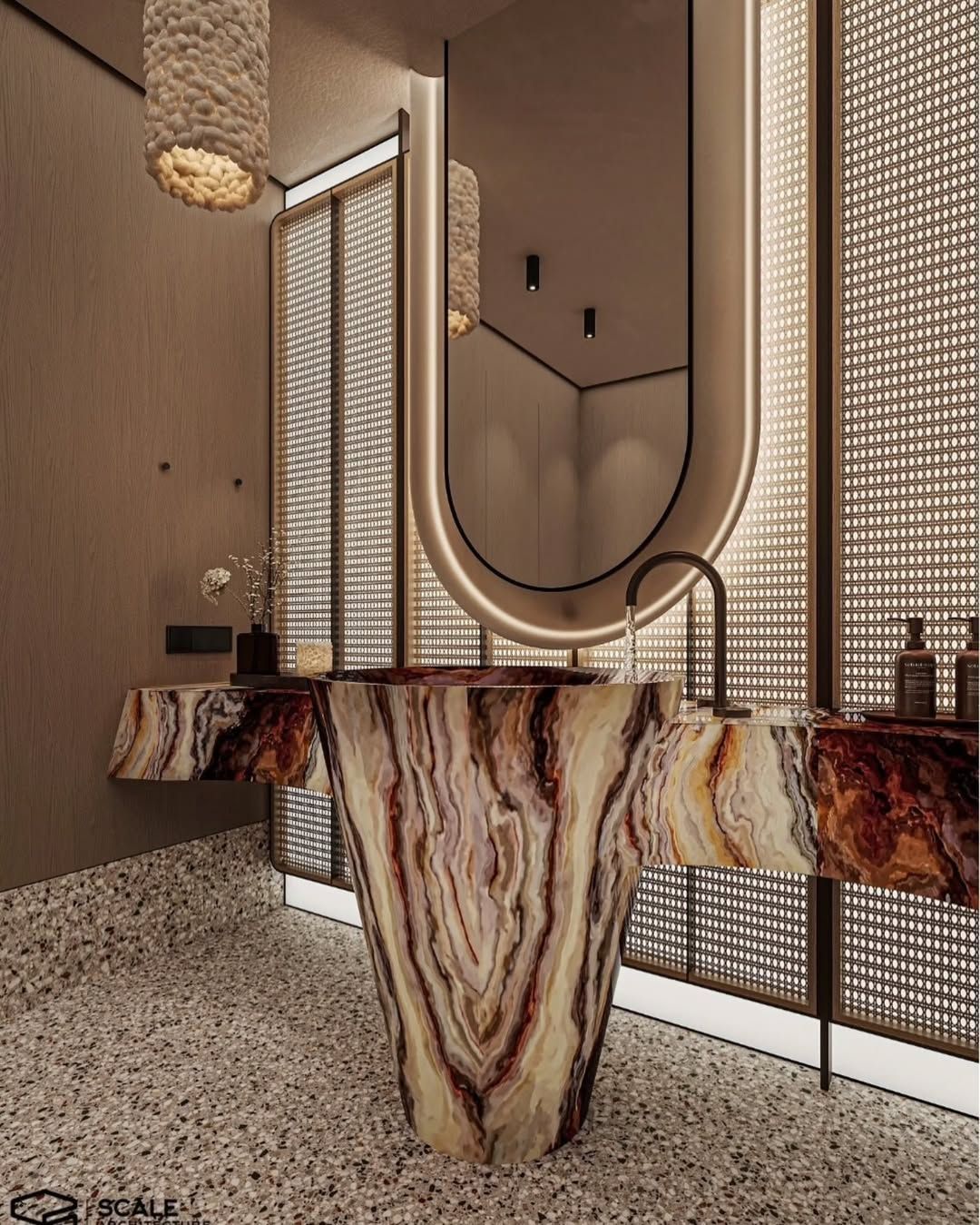 Luxurious bathroom interior design