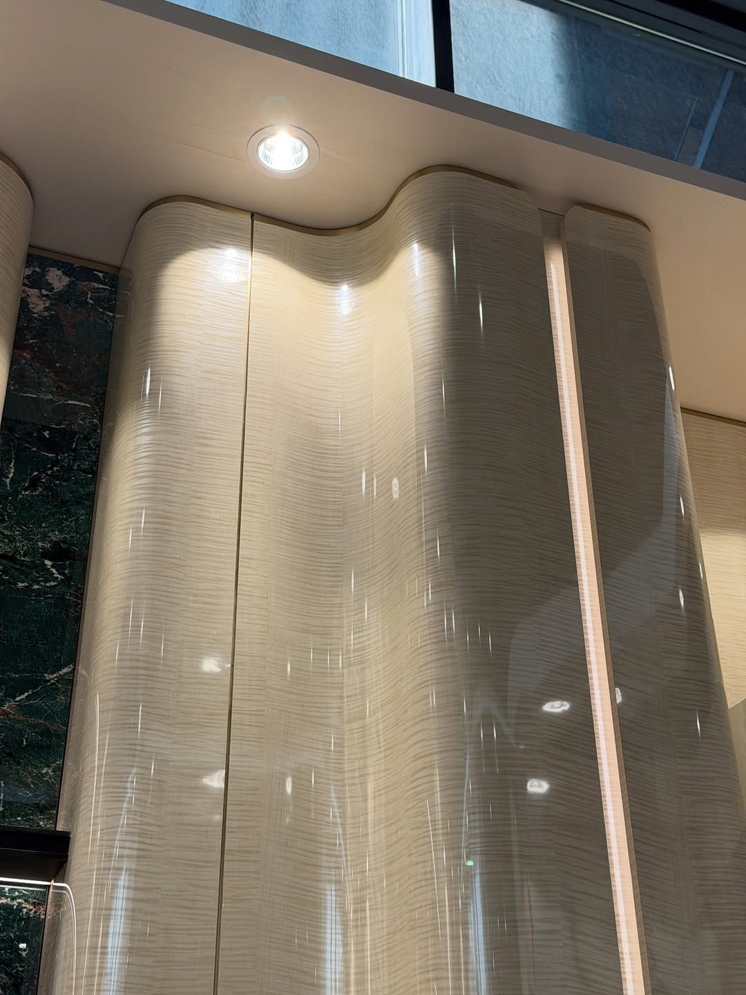 Luxurious wood veneer design details