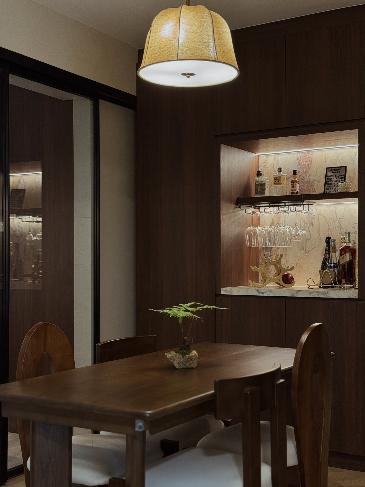 Moody Mid-Century: A Cozy, Deep-Hued Haven for our couple 🍂🤎🌰