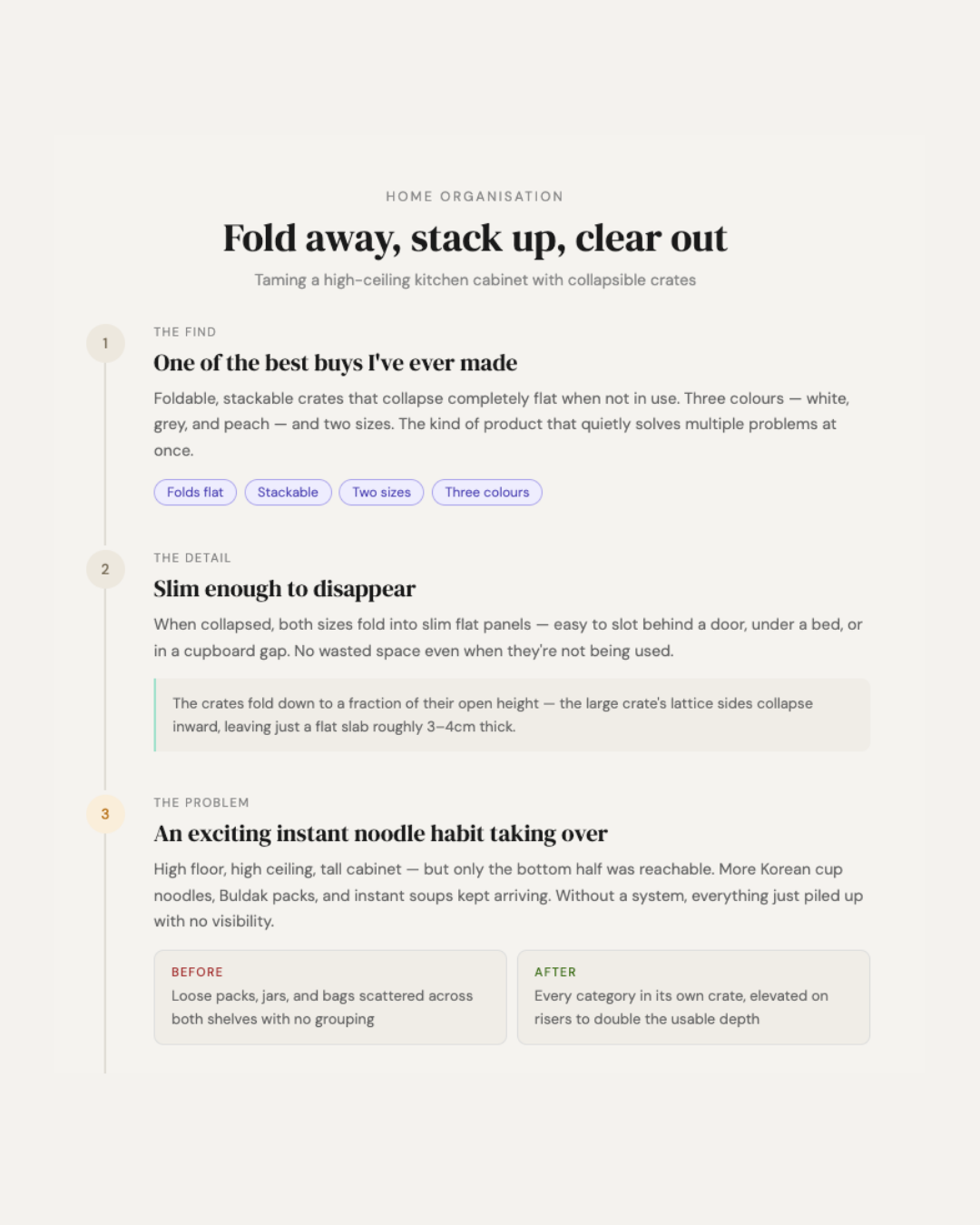 Fold. Stack. Sort. Done.