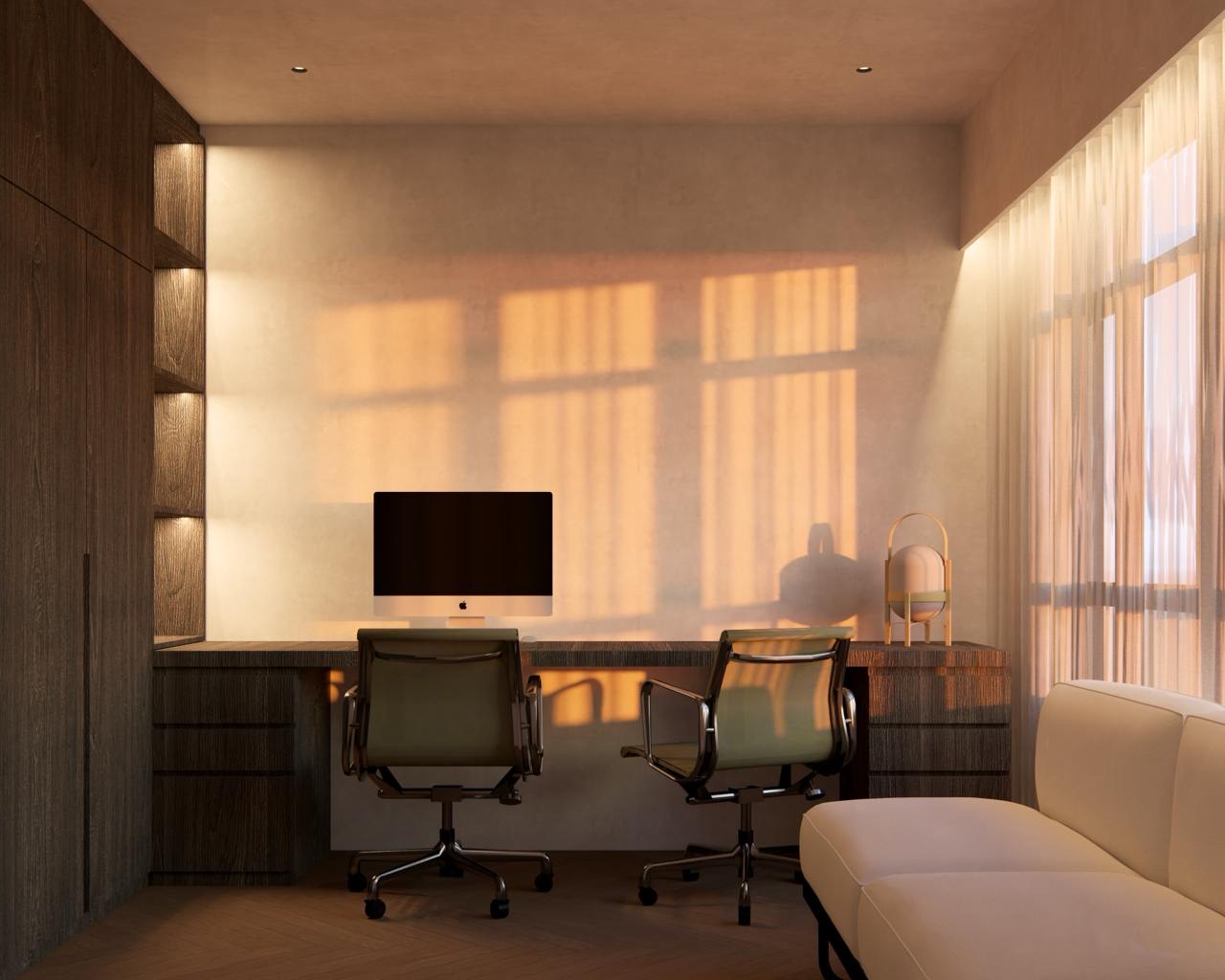 House tour: Renders of  Minimalist Mid-Century Modern Luxury