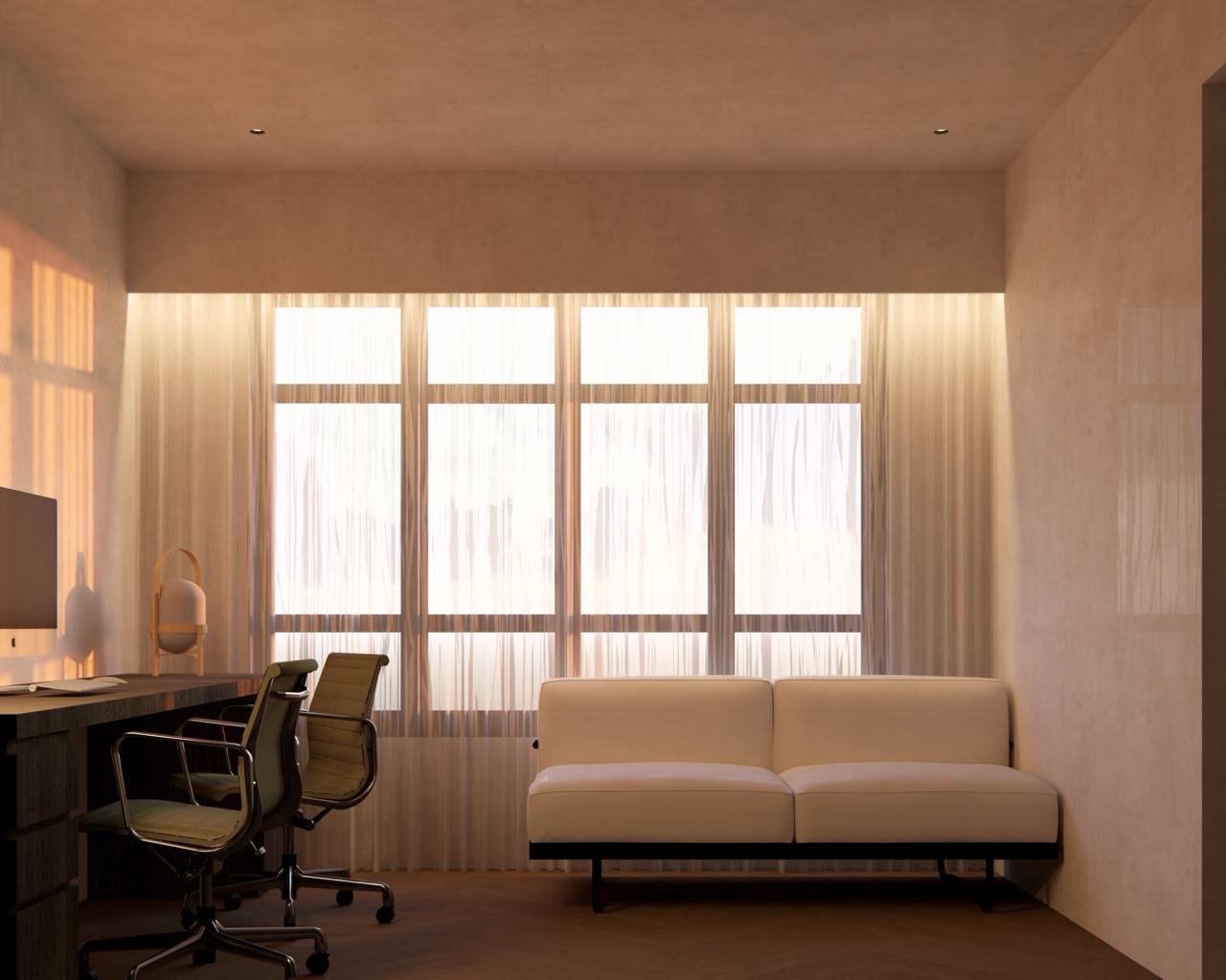 House tour: Renders of  Minimalist Mid-Century Modern Luxury