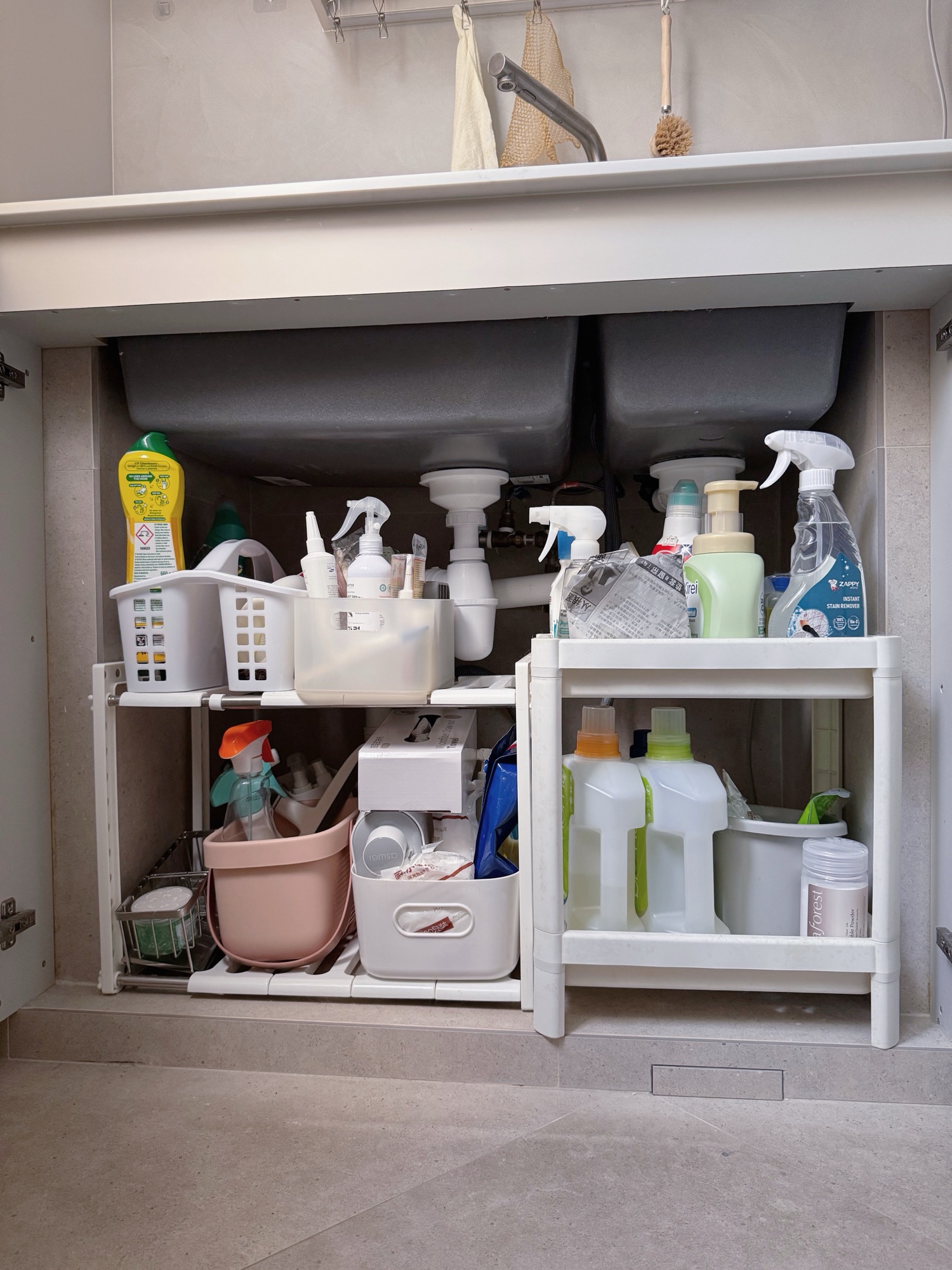 Kitchen Cabinetry: Shaker Panels & Concrete Sink Base