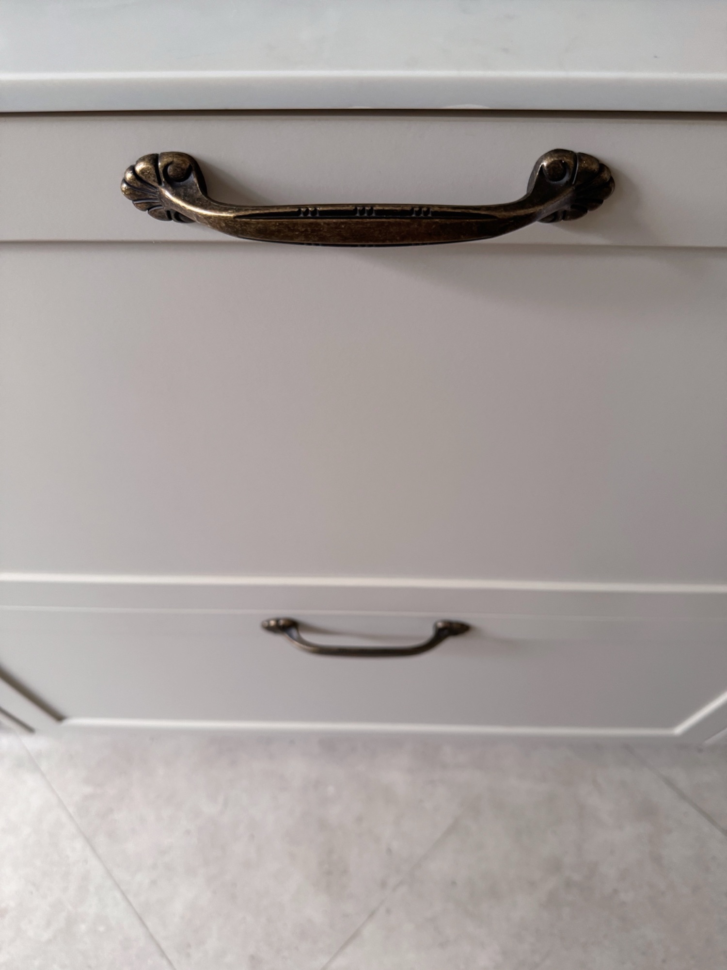 Kitchen Cabinetry: Shaker Panels & Concrete Sink Base