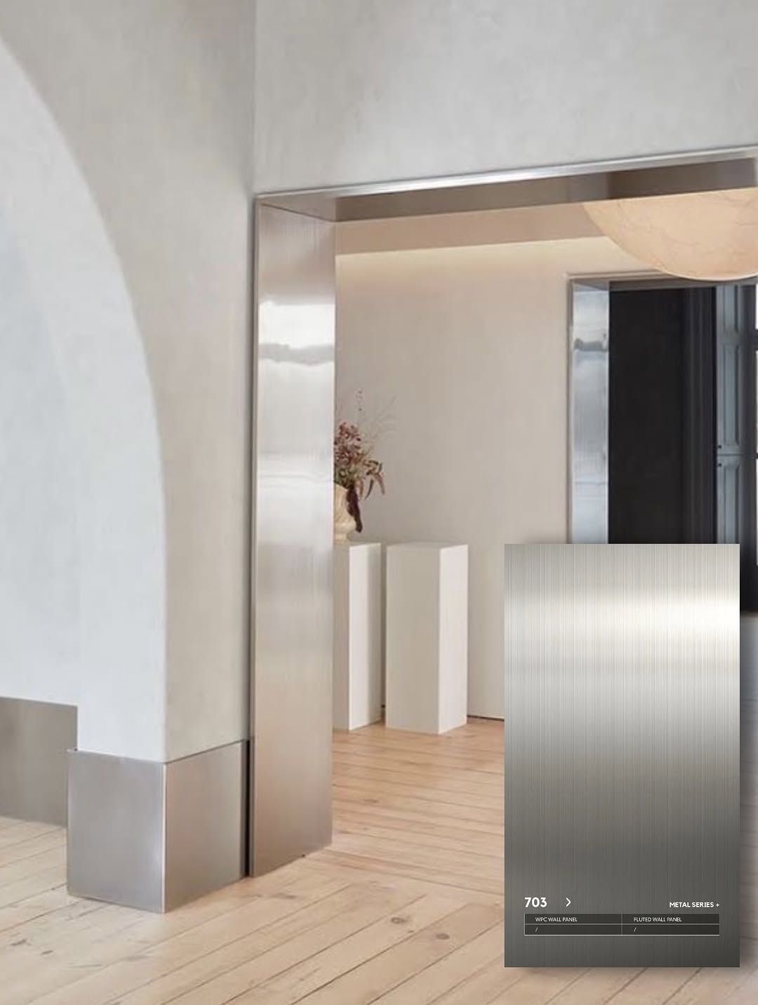 Look how the panel curves to fit the arch!