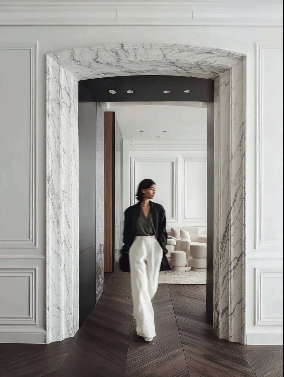 Look how the panel curves to fit the arch!