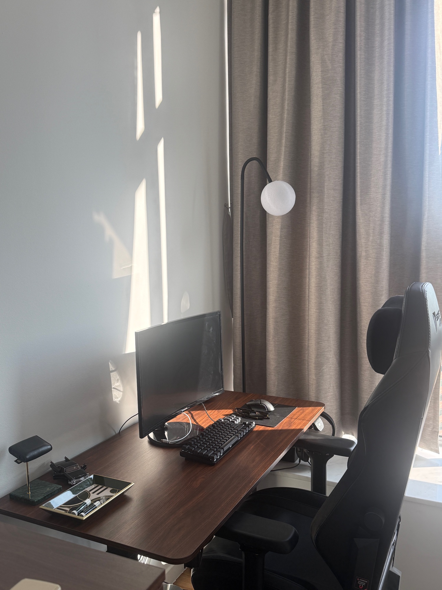 Our new sideboard arrived and we finally have space to display our gem