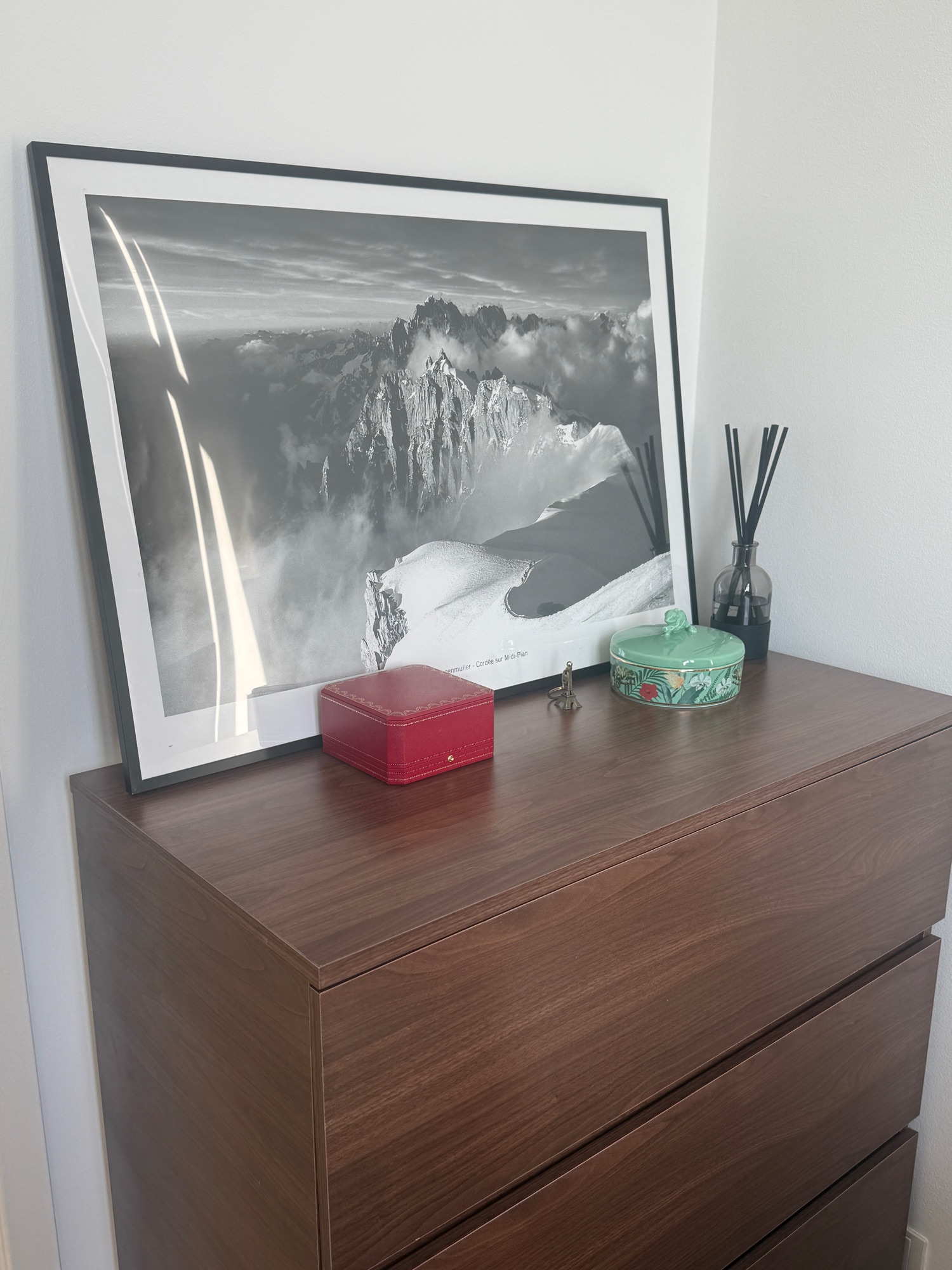 Our new sideboard arrived and we finally have space to display our gem