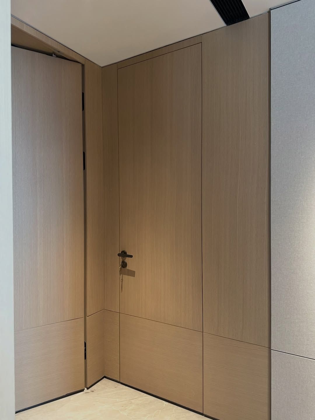 White oak Italian semi-transparent whole house customization.