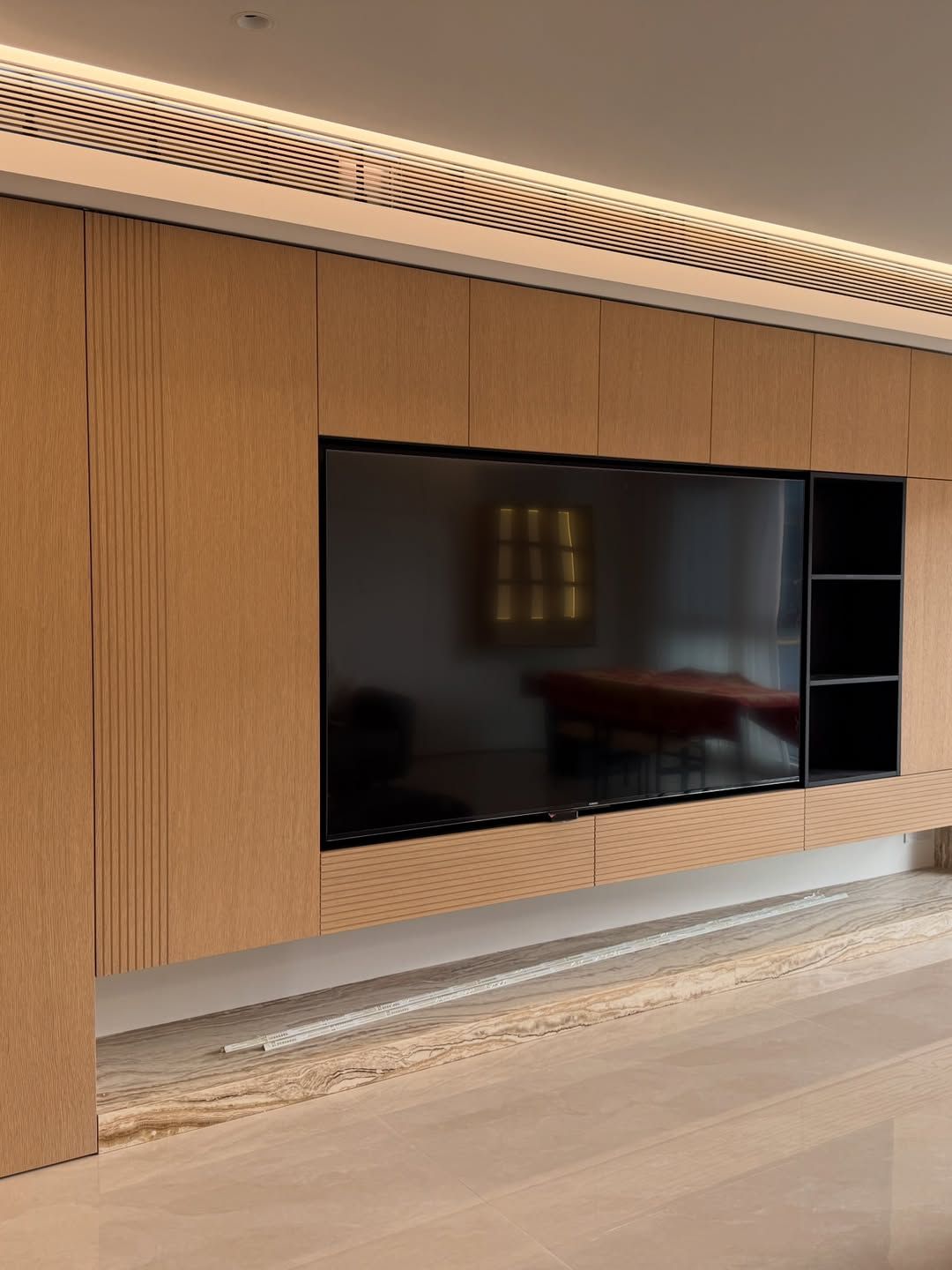 Modern TV wall & open display cabinet