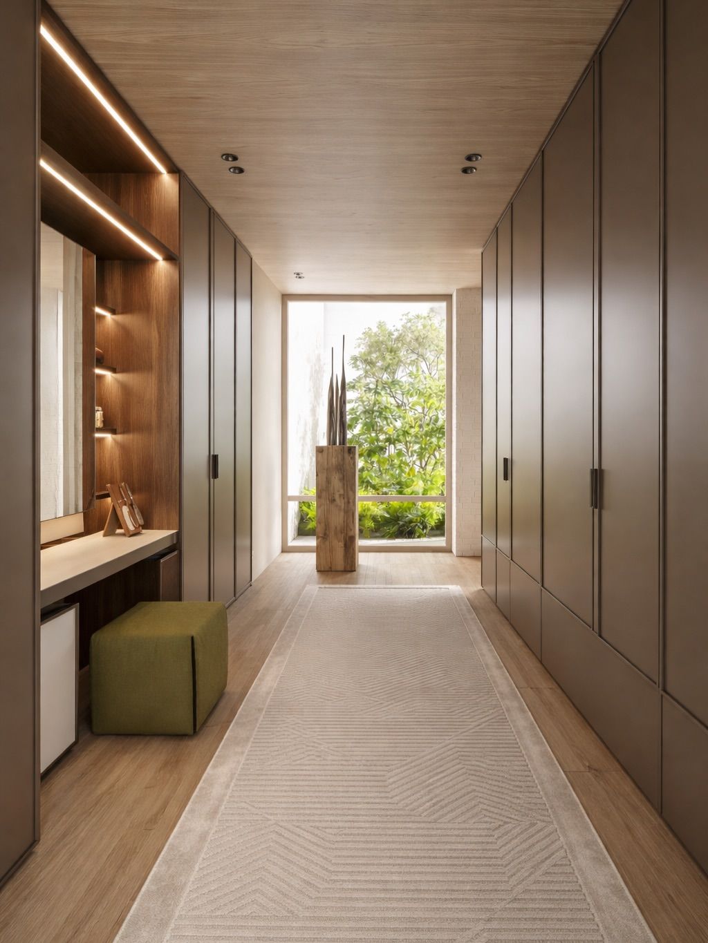 Luxurious walk in wardrobe design