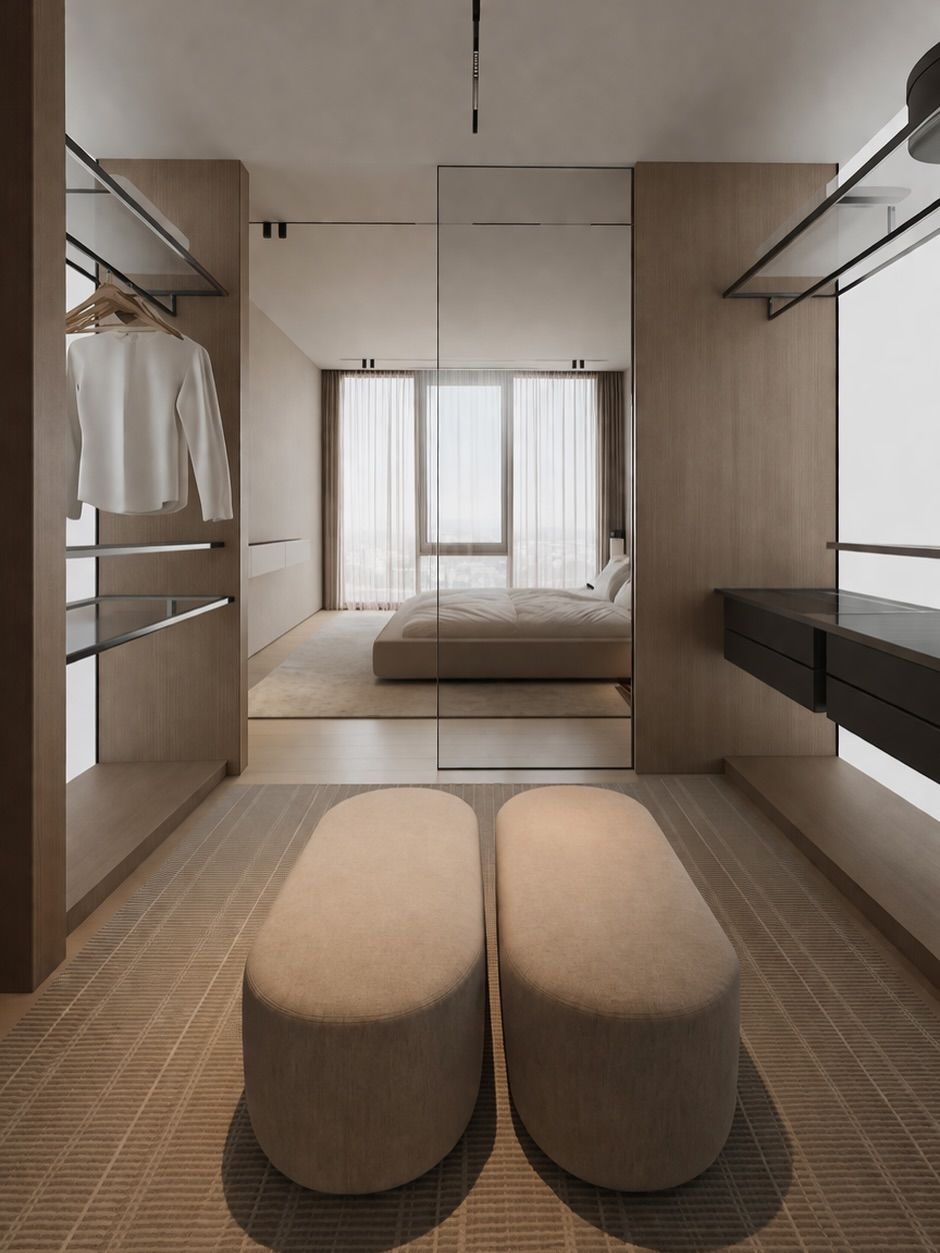 Luxurious walk in wardrobe design