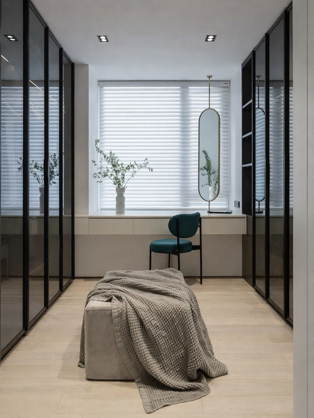 Luxurious walk in wardrobe design