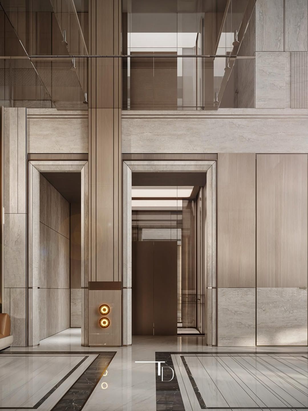 Luxury staircase and hallway design