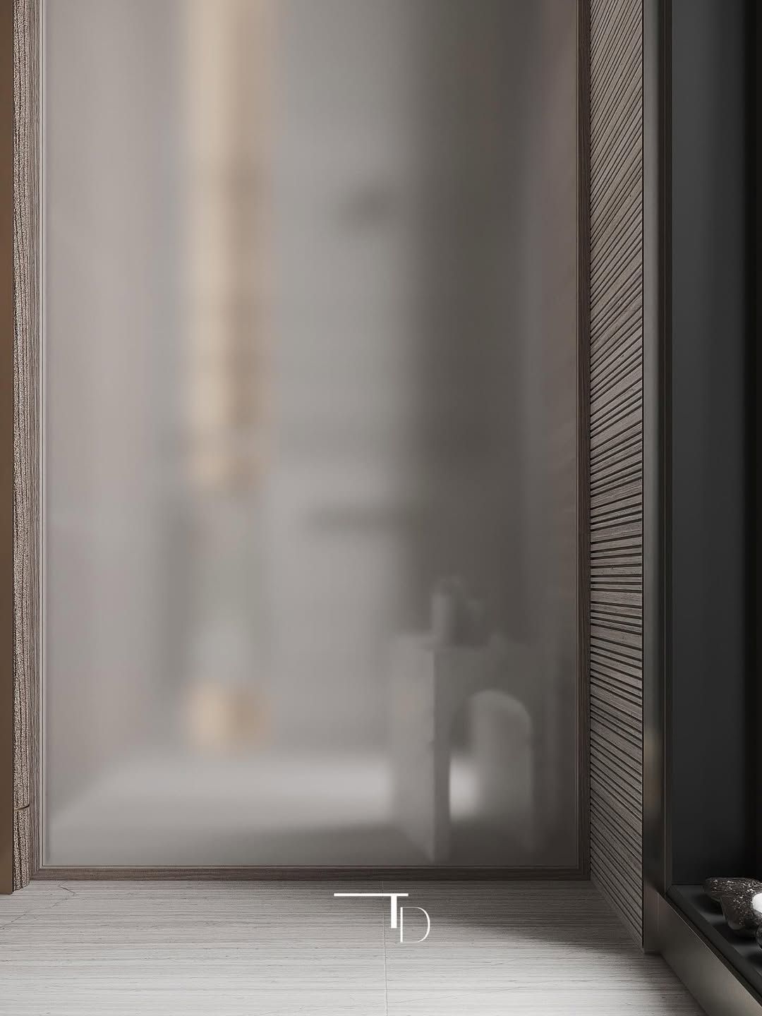 Luxurious modern bathroom interior design.