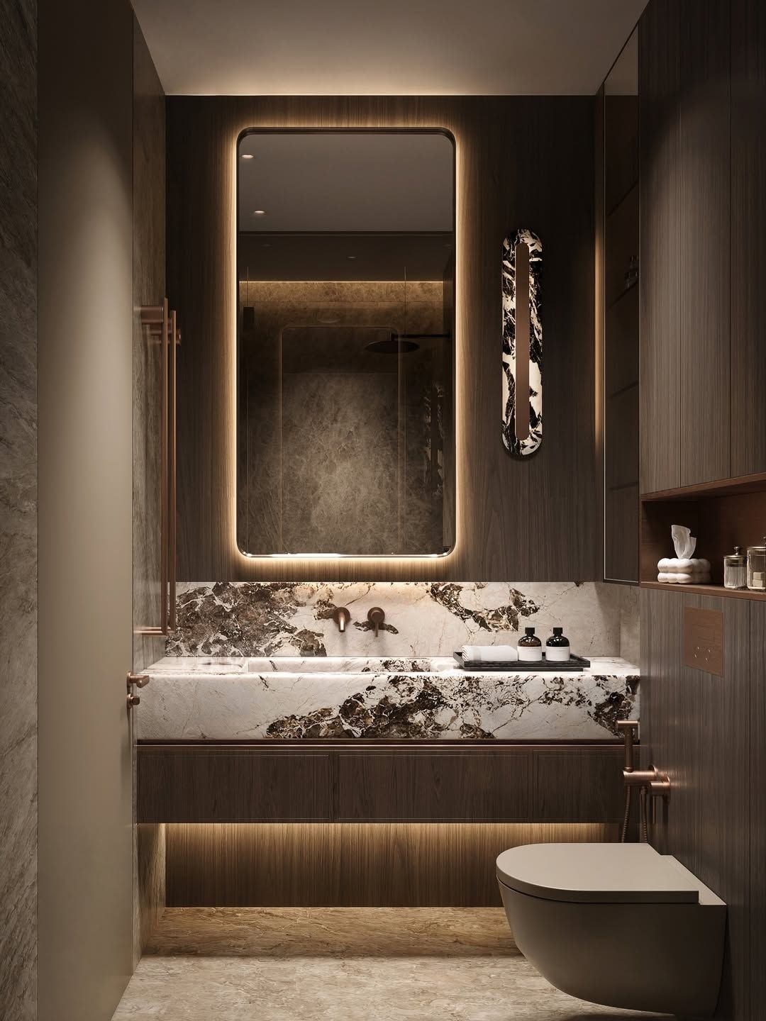 Modern & cozy bathroom design