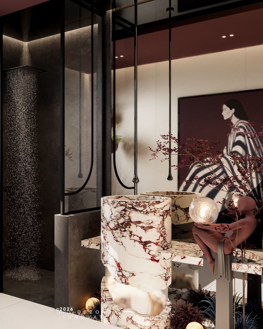 Luxurious & stylish bathroom interior