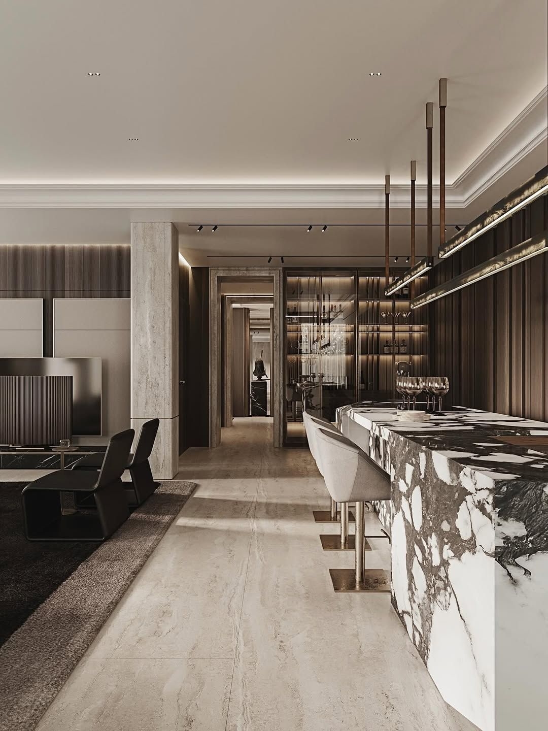 Ultra luxe open kitchen design